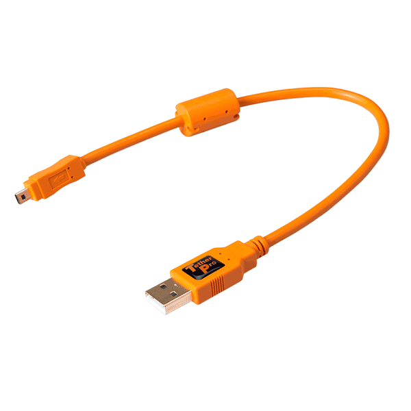 Cable TetherPro USB 2.0 A male a mini-B 8 Pin 30cm (CU8001-ORG)