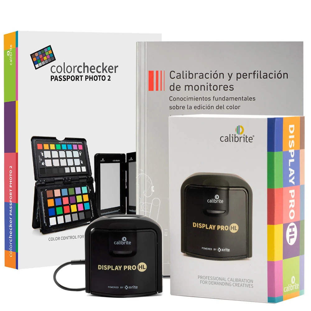 Calibrador Display Pro + ColorChecker Passport 2 + libro