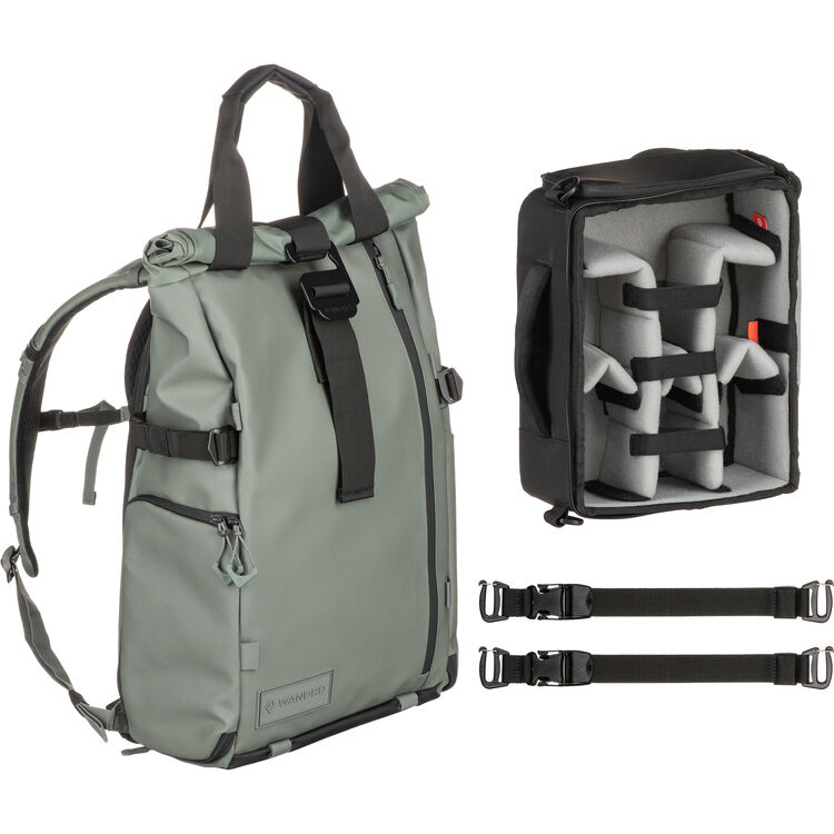 Mochila PRVKE 21L Verde V4 con cube Essential