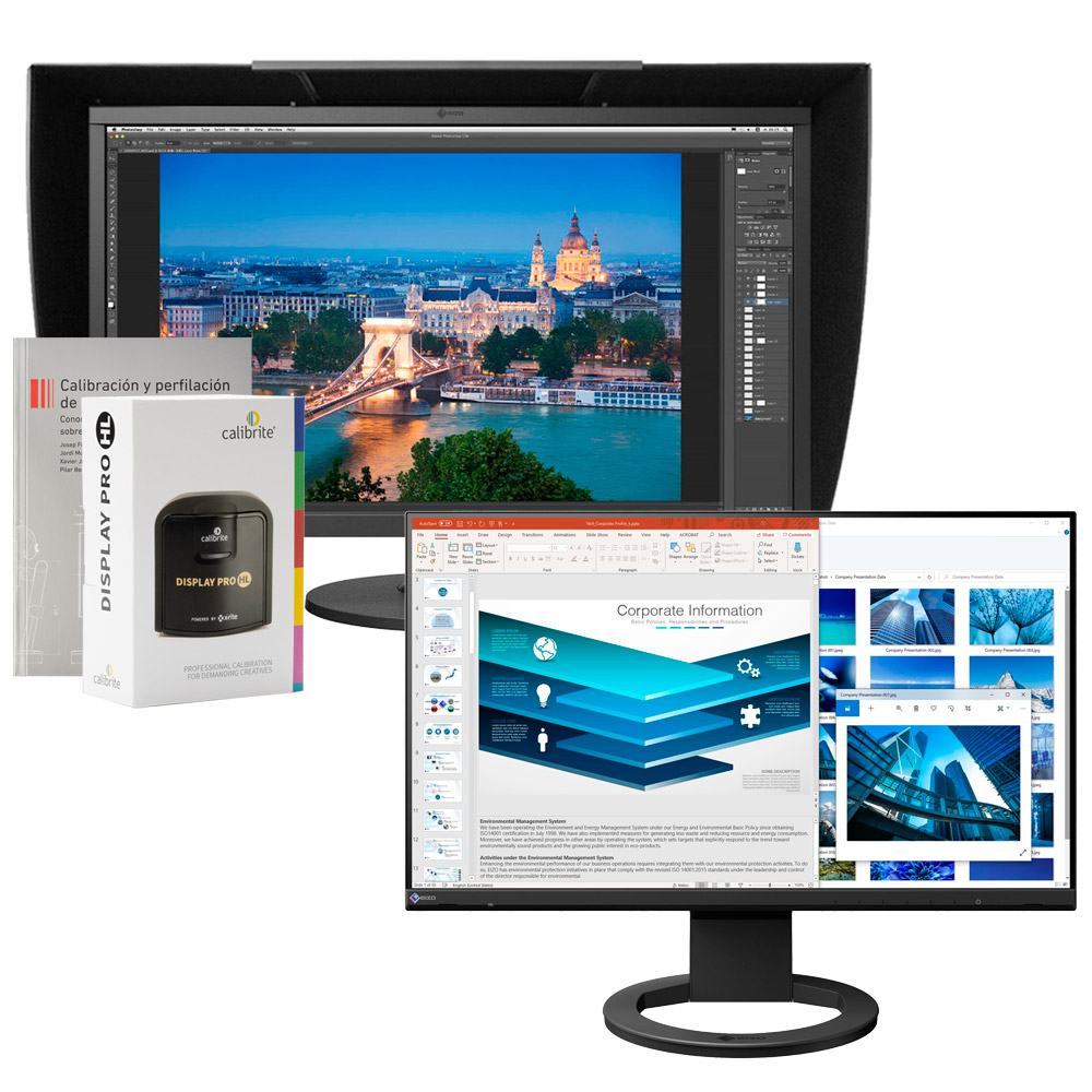 Monitor Eizo Coloredge CS2731+EV2480 calibrador Display PRO y visera