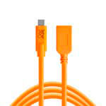 Cable TetherPro USB-C a USB-A (Hembra) Naranja de 4,6 m