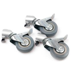 Conjunto de 3 ruedas para trípode con diametro de pata de 21mm