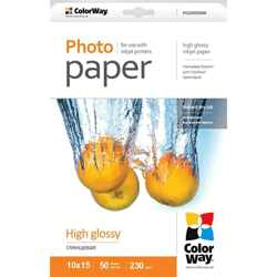 ColorWay Papel fotografico 10x15cm alto brillo 230gr (50 hojas)