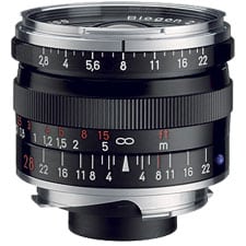 Objetivo Zeiss Biogon T*2.8/28 ZM negro para montura Leica M