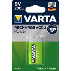 Pila recargable 9V 200 mAh VARTA