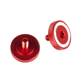 Tornillos lateral de recambio visor VF4 (grandes, 2 unidades) Red Screws for VF-4