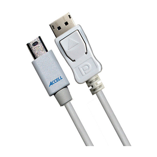Cable UltraAV mDisplayPort a DisplayPort, v 1.2 (HBR2), Blanco, 2m