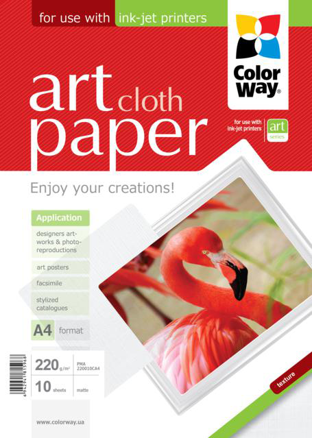 ColorWay papel Art glossy Texture Cloth A4 220gr (10 hojas)