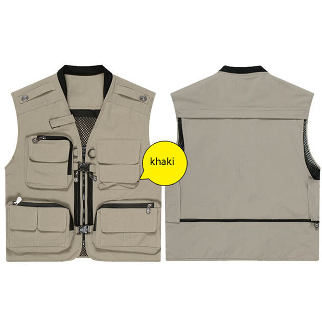 Chaleco CG Waterproof fotográfico color caqui (XL)