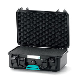 Maleta HPRC 2400 color negro con espuma Blue Bassano