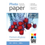 ColorWay Silk papel Premium brillante sedoso A4 260 gr (20 hojas)