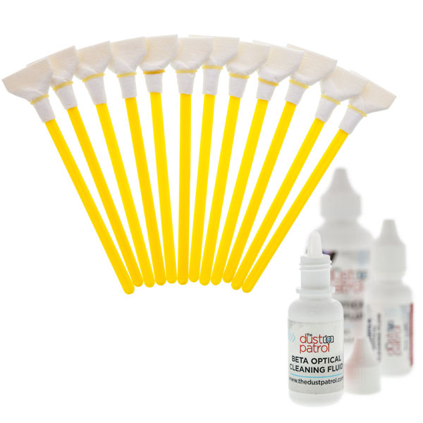 Alpha 24mm Premium Sensor Cleaning Swabs (12pk) w/Beta Optical Cleaning Fluid