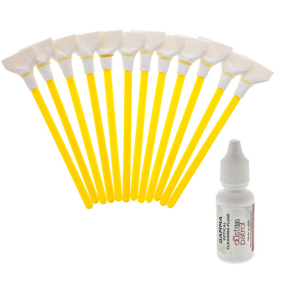 Alpha 24mm Premium Sensor Cleaning Swabs (12pk) w/Gamma Optical Cleaning Fluid