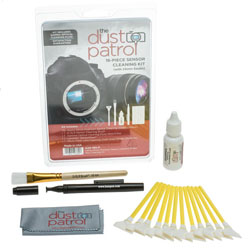 Kit de Alpha 24mm Premium Sensor Swabs 16 ud. con liquido Gamma Optical Cleaning Fluid