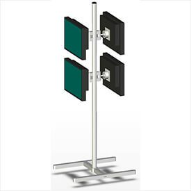 Columna nº10 Aluminio para cuatro monitores
