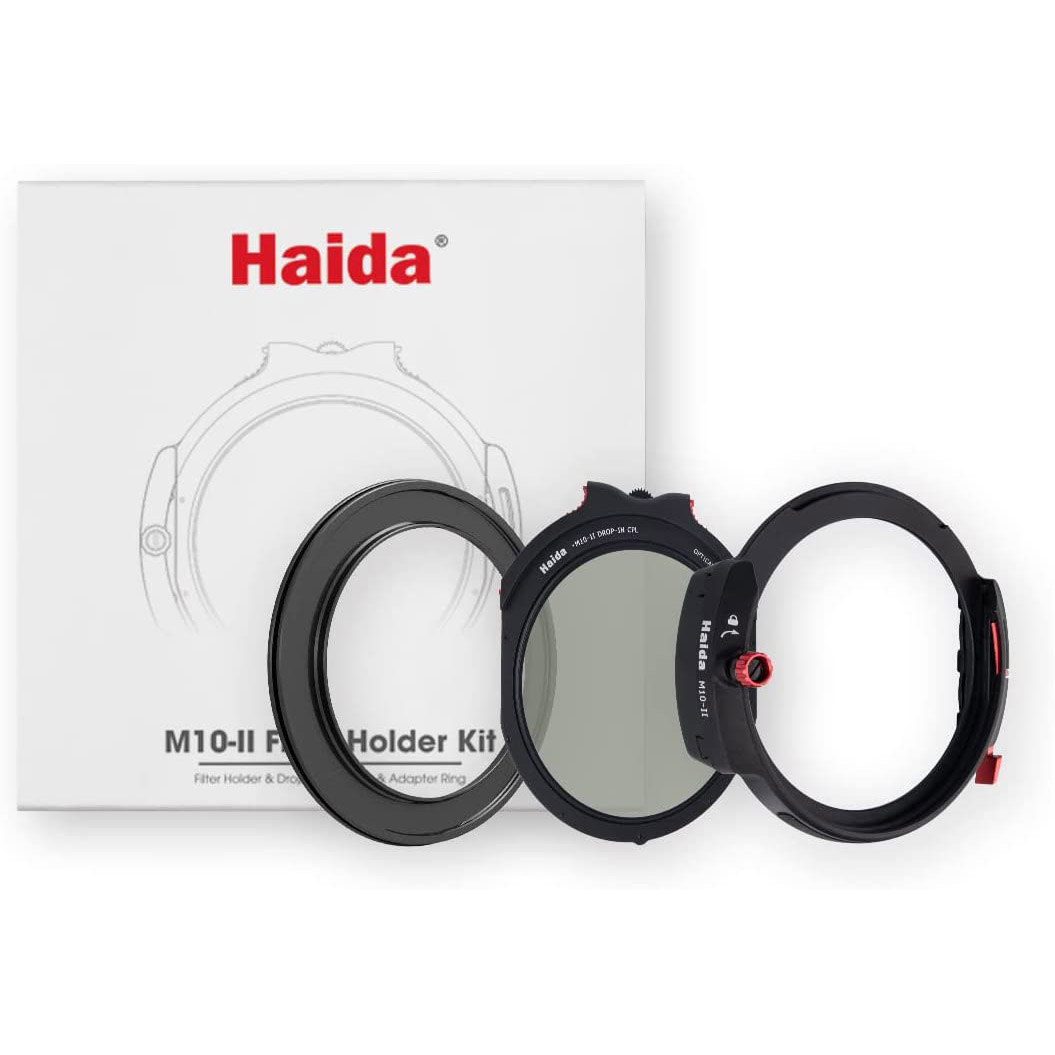 Portafiltros Haida M10-II con arandela de 72mm y filtro CPL