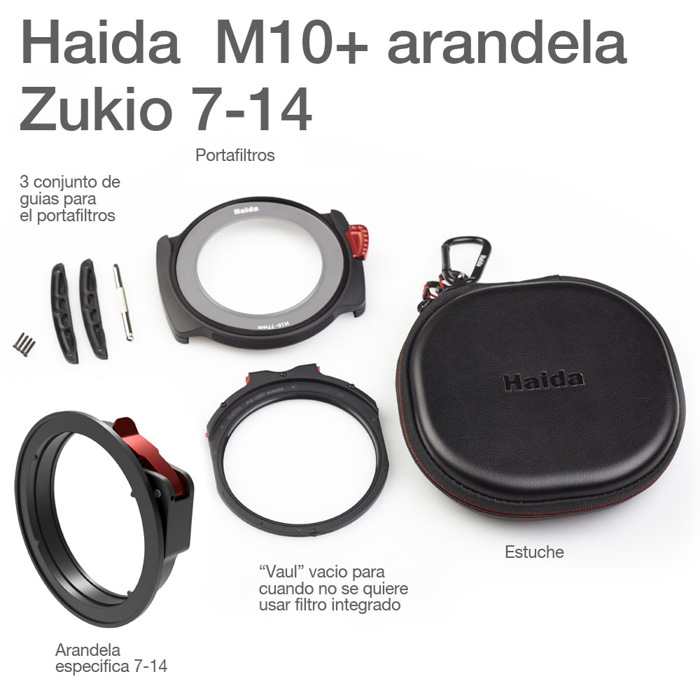 Pack Haida M10 con arandela para Olympus M.Zuiko 7-14mm f/2.8 PRO