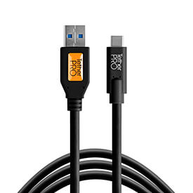 CableTetherPro USB 3.0 a USB-C Negro (4.6m)